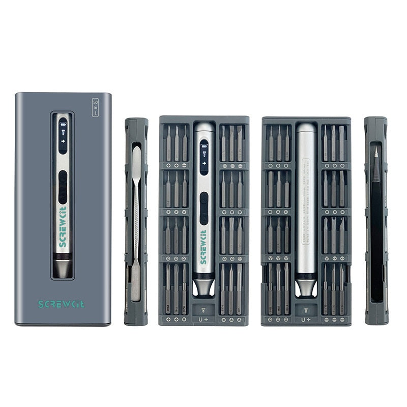 Precision Electric Screwdriver Kit With Adjustable Torque. Type C Fast Charging.