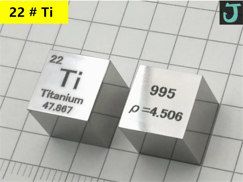 10mm (0.39") Metal Tungsten Cubes up to 99.9% Pure Periodic Table Element Engraved Collection