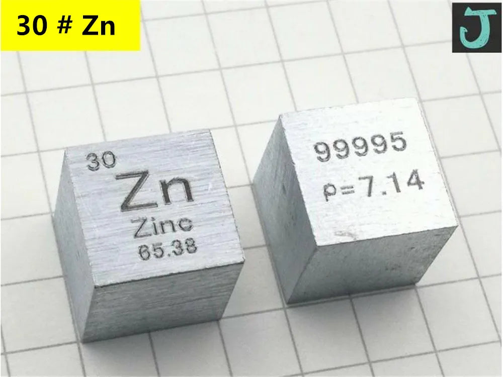 10mm (0.39") Metal Tungsten Cubes up to 99.9% Pure Periodic Table Element Engraved Collection