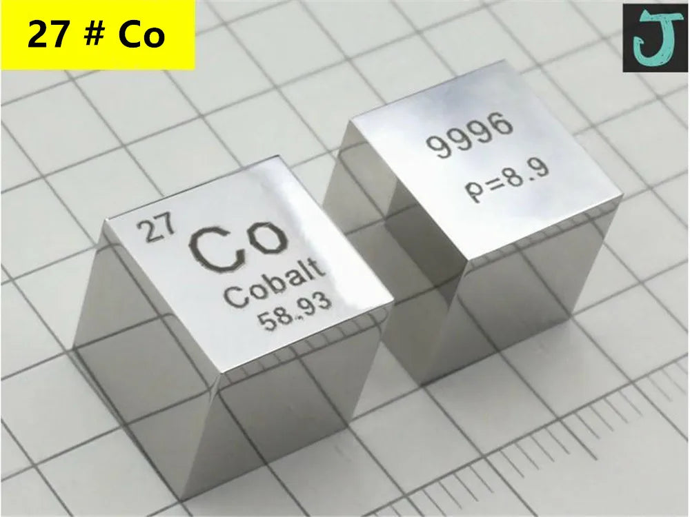 10mm (0.39") Metal Tungsten Cubes up to 99.9% Pure Periodic Table Element Engraved Collection