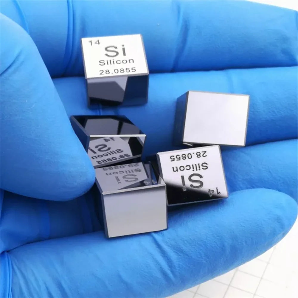 10mm (0.39") Metal Tungsten Cubes up to 99.9% Pure Periodic Table Element Engraved Collection
