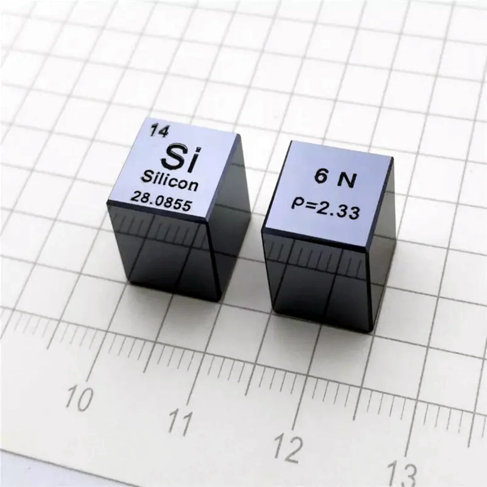 10mm (0.39") Metal Tungsten Cubes up to 99.9% Pure Periodic Table Element Engraved Collection