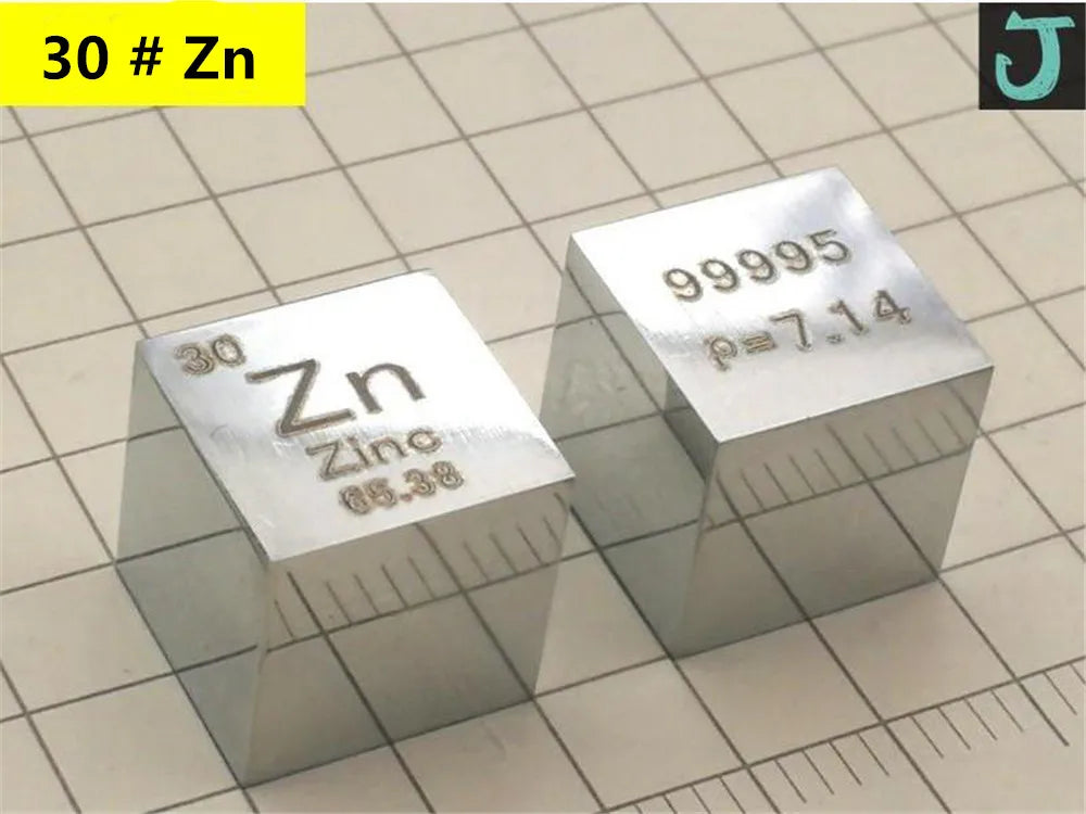 10mm (0.39") Metal Tungsten Cubes up to 99.9% Pure Periodic Table Element Engraved Collection