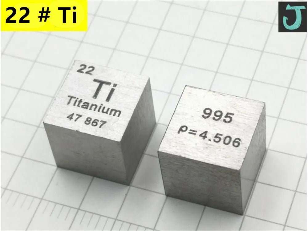 10mm (0.39") Metal Tungsten Cubes up to 99.9% Pure Periodic Table Element Engraved Collection
