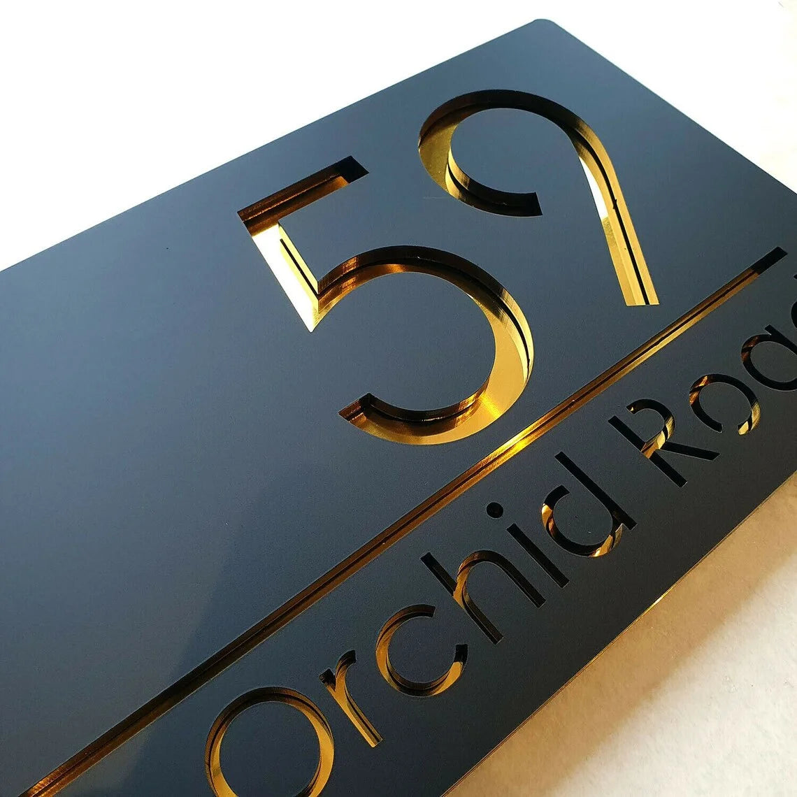Customized Acrylic Laser Outdoor Personalized House Number Plaque