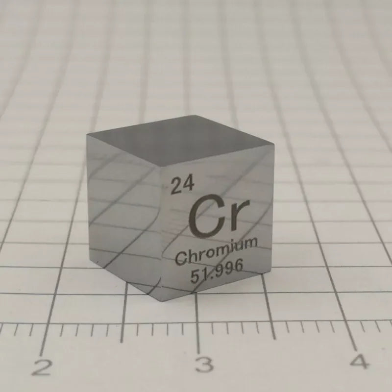 10mm (0.39") Metal Tungsten Cubes up to 99.9% Pure Periodic Table Element Engraved Collection