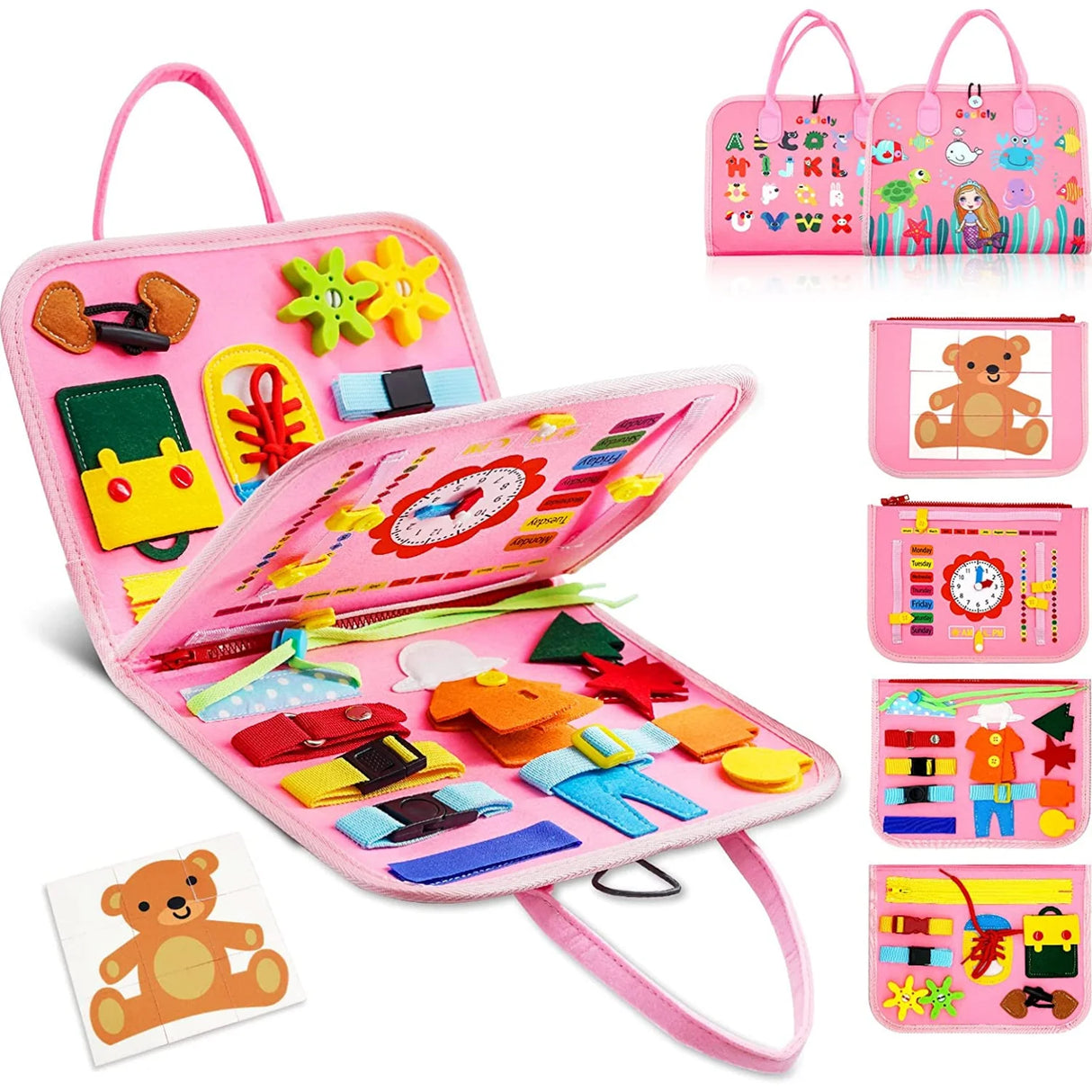 Montessori Toddler Busy Board For Educational Activity Motor Skills
