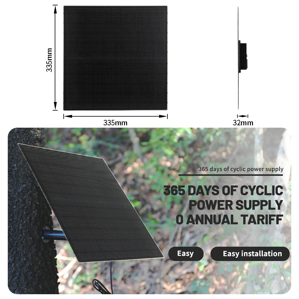 D16E Solar panel with 18650 battery storage, 12V output Charger Power Bank And USB Type C plug