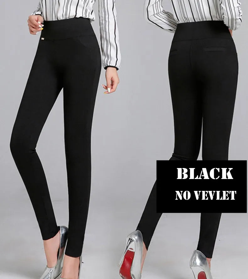 Women's High Waist Winter thick Warm Leggings.