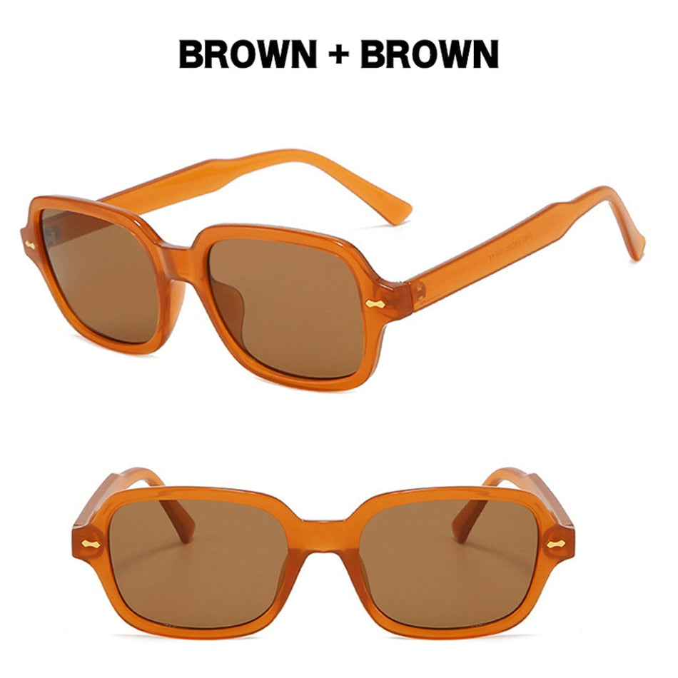 Zilead Vintage UV Protection, Clear Lens, Ultra-Light Square Frame Sunglasses.