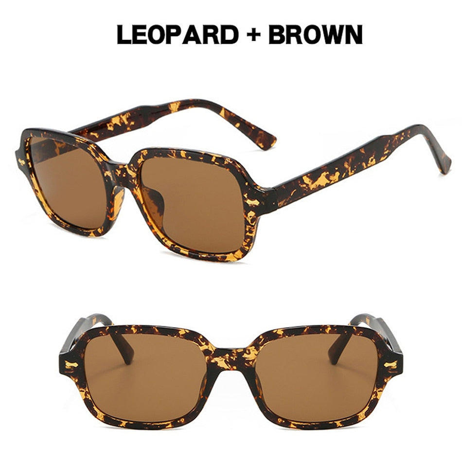 Zilead Vintage UV Protection, Clear Lens, Ultra-Light Square Frame Sunglasses.