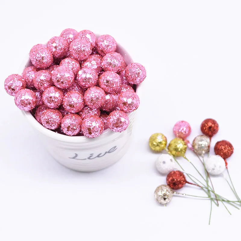100Pcs 12mm Mini Pearl Berries for Decoration