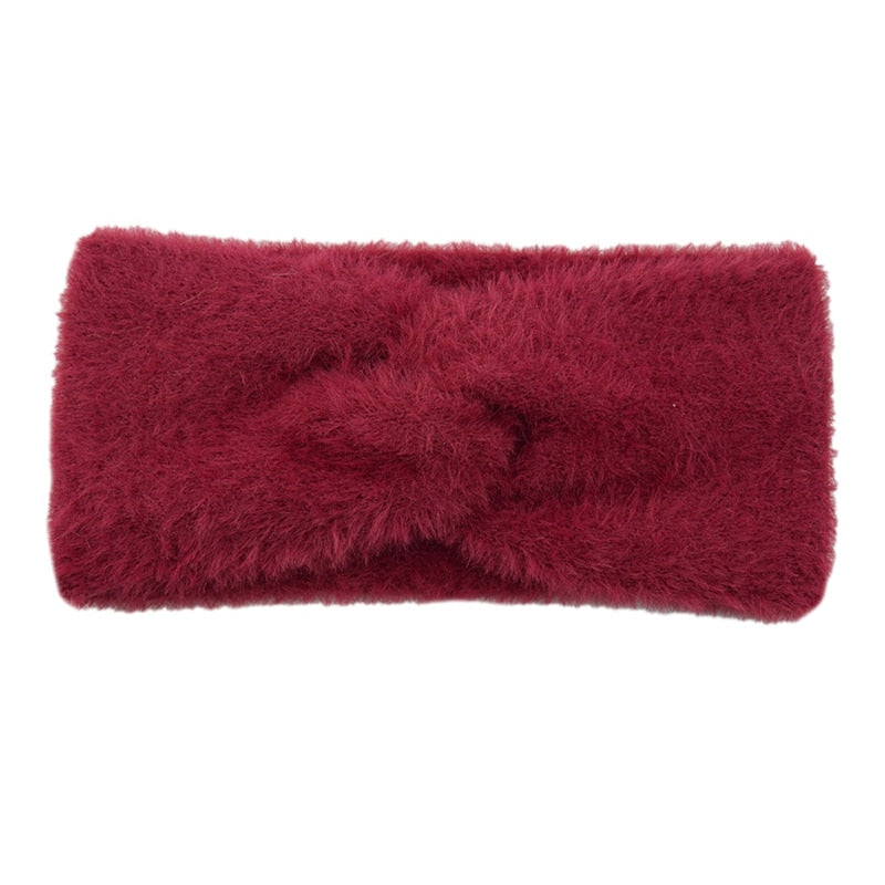 Women's Elastic Knitted Wool Headband.