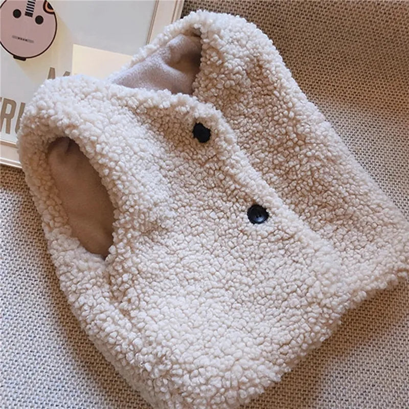 Autumn Baby V Neck Plush Vest