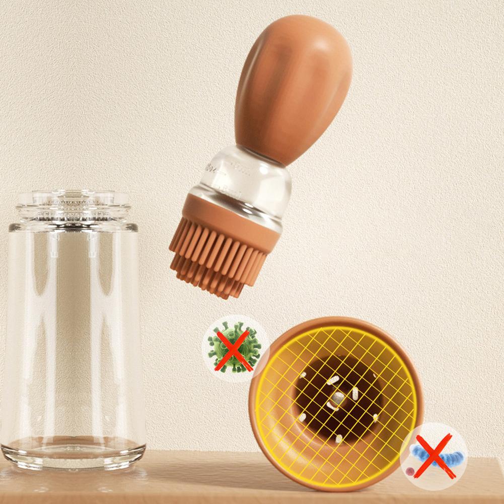 150ml Kitchen Glass Oil Bottle With Silicon Brush and dispenser.