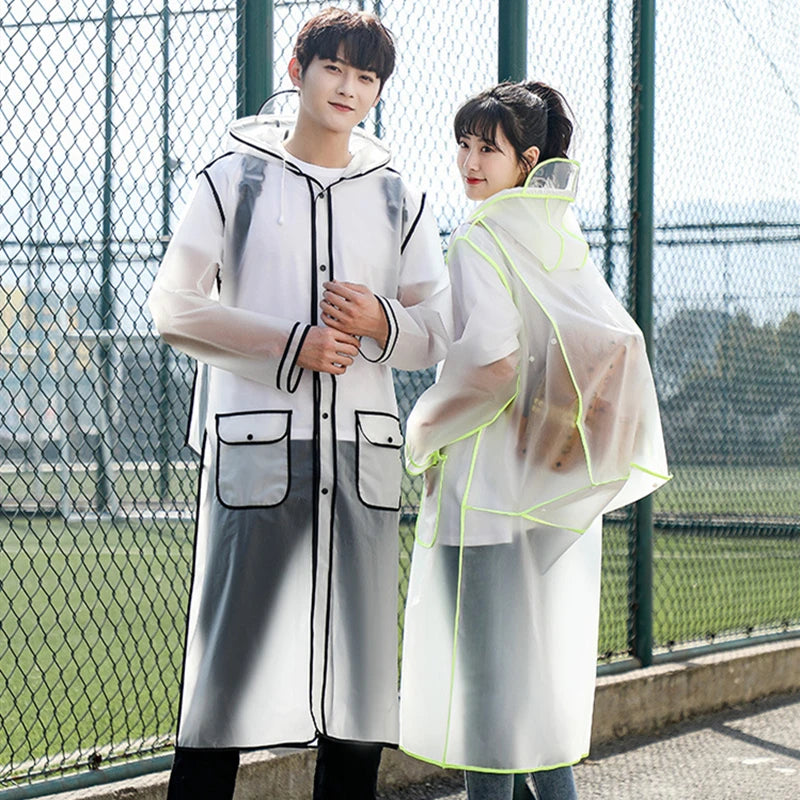 Women OR Men's Hooded Raincoats With Schoolbag space