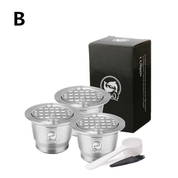 ICafilas Stainless Steel, Reusable Coffee Filter With Tamper for Nespresso Machines.
