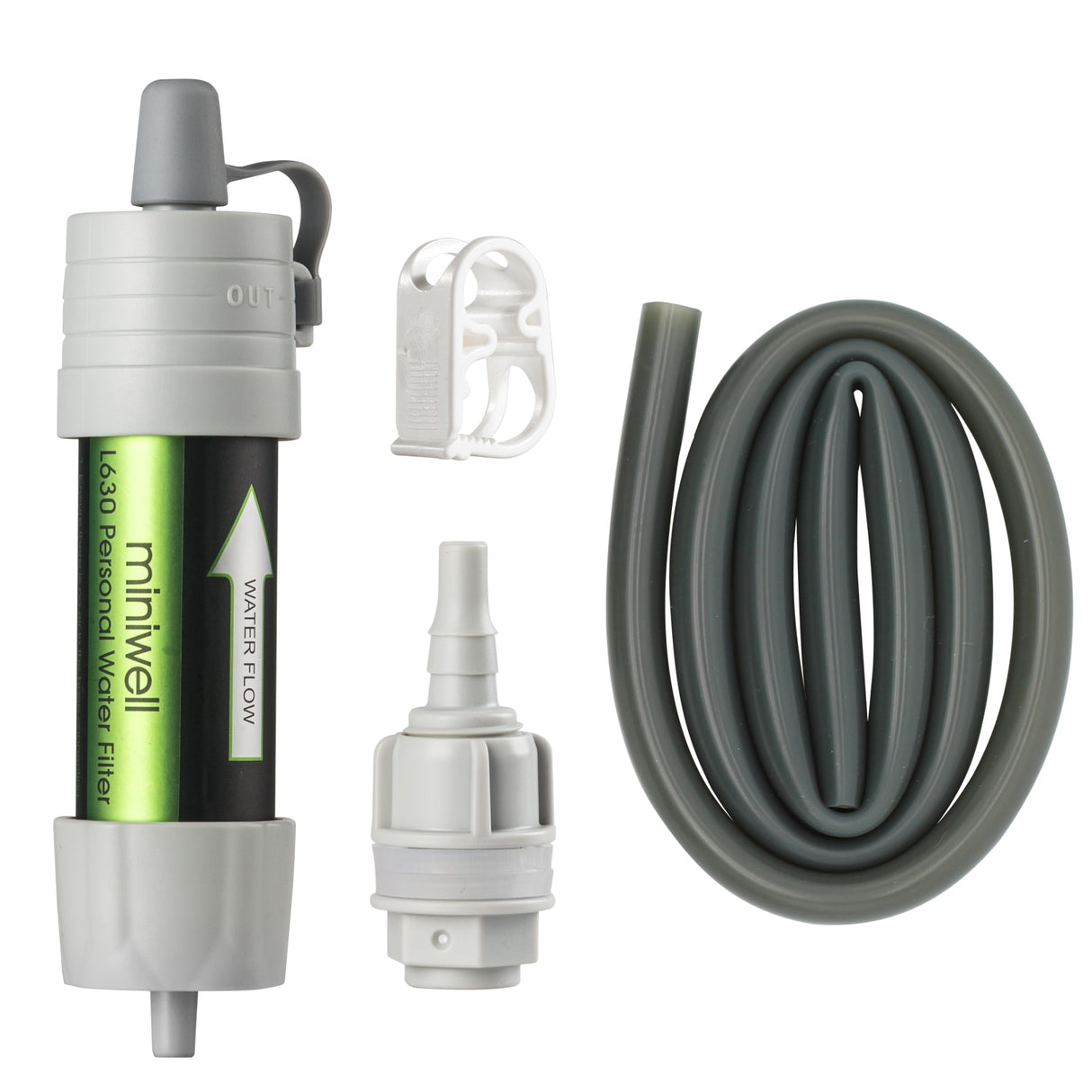 miniwell L630 portable Water Filter equipment for hiking and camping.
