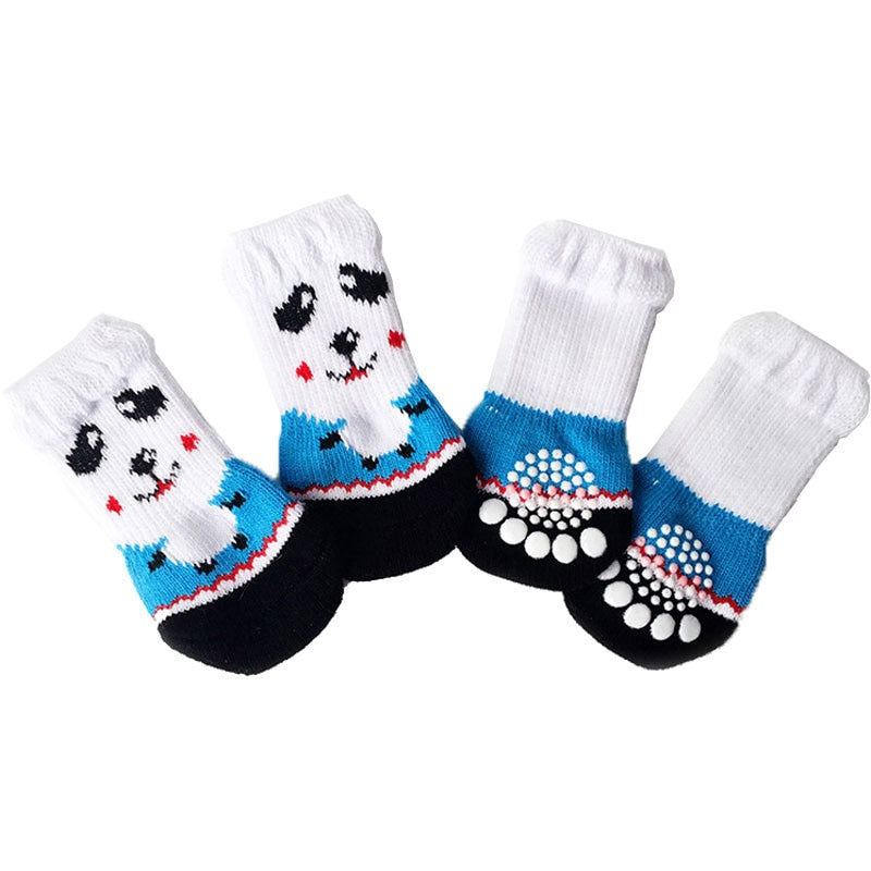 4pcs Anti Slip knitted Socks For Small to Medium Dogs.