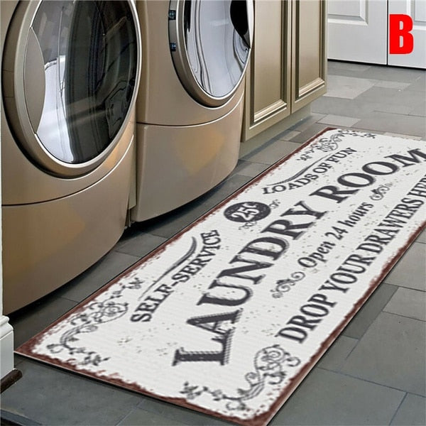Laundry Room Non-Slip Floor Mat.
