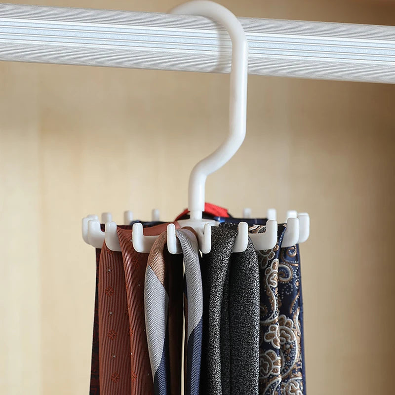 WOVHSTEAR Space Saving 20 Hooks 360 Degree Rotating Belt, Neck Tie Hanger