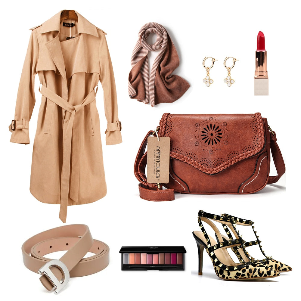 Annmouler Ladies leather crossbody handbag.