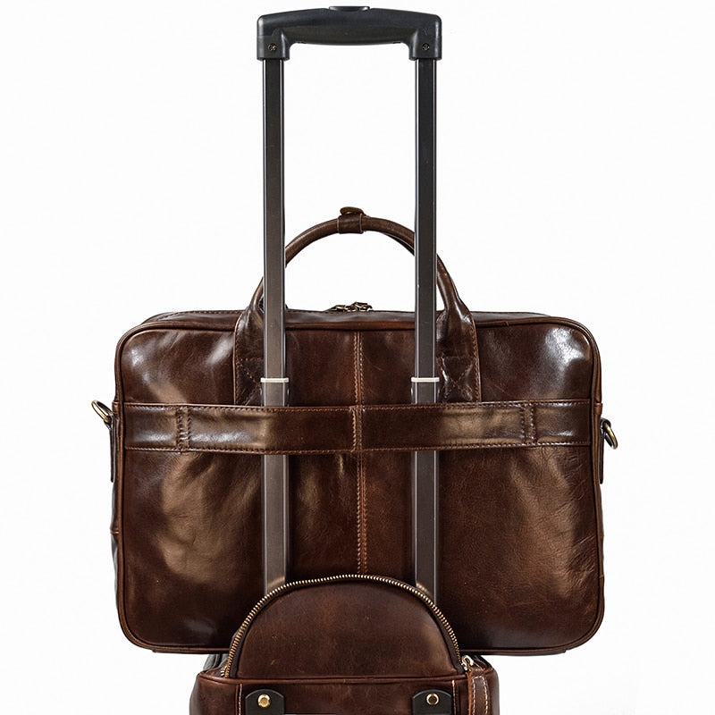 Genuine Leather Laptop Briefcase.