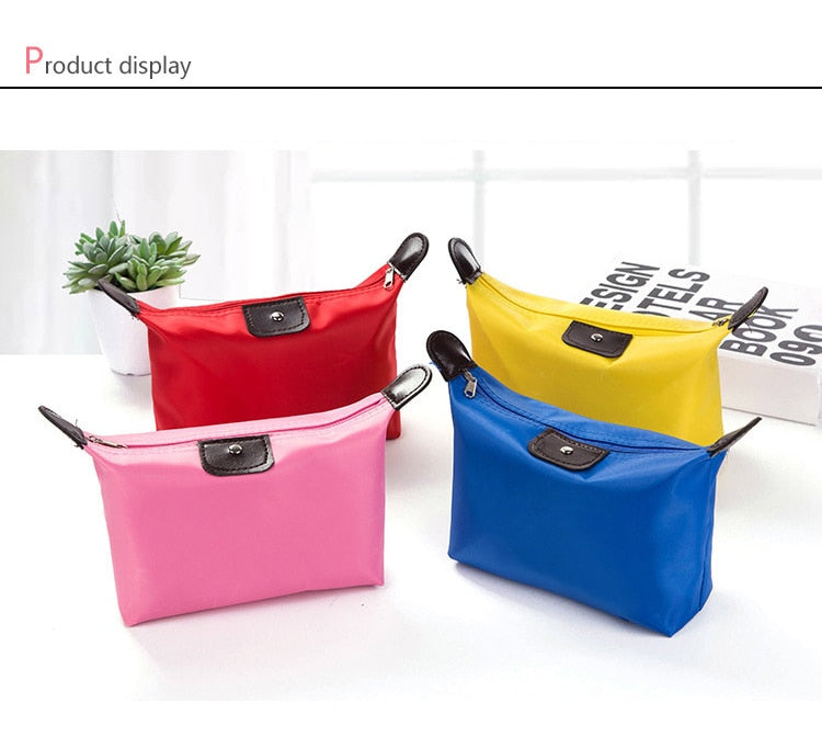 Women's Waterproof Nylon Foldable Toiletry Travel Bag.