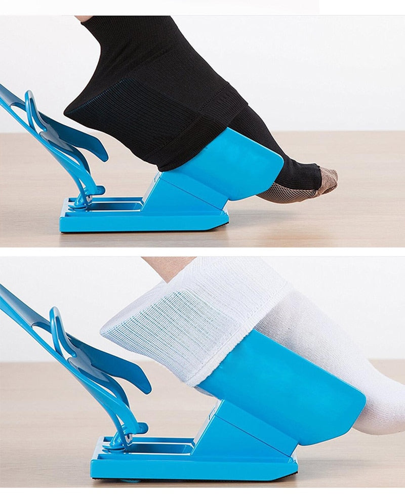 Sock Aid Kit. Easy to Slide Your Sock On/Off Avoiding Straining While Bending OR Stretching.
