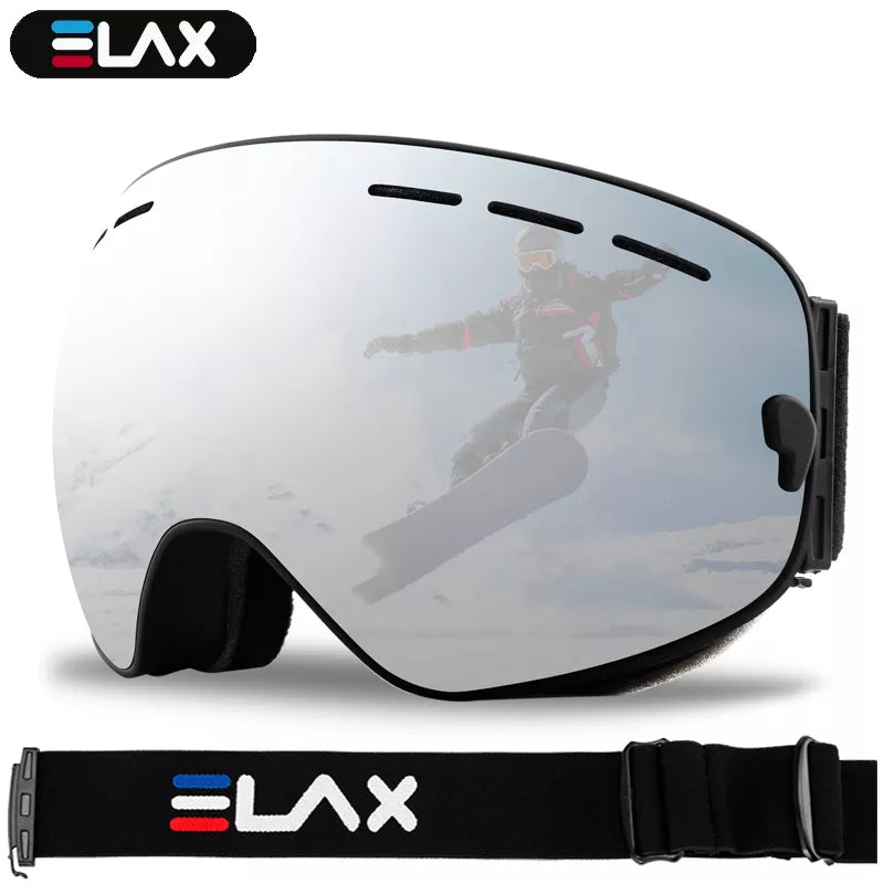 ELAX Double Layers, Anti-Fog Ski Goggles For Snowboard And Skiing