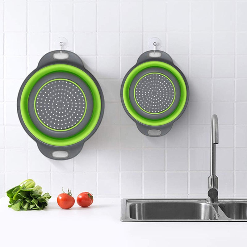 Foldable vegetable, fruit strainer.