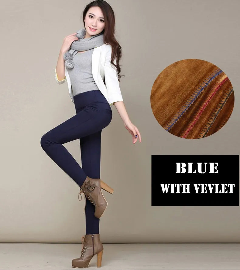 Women's High Waist Winter thick Warm Leggings.