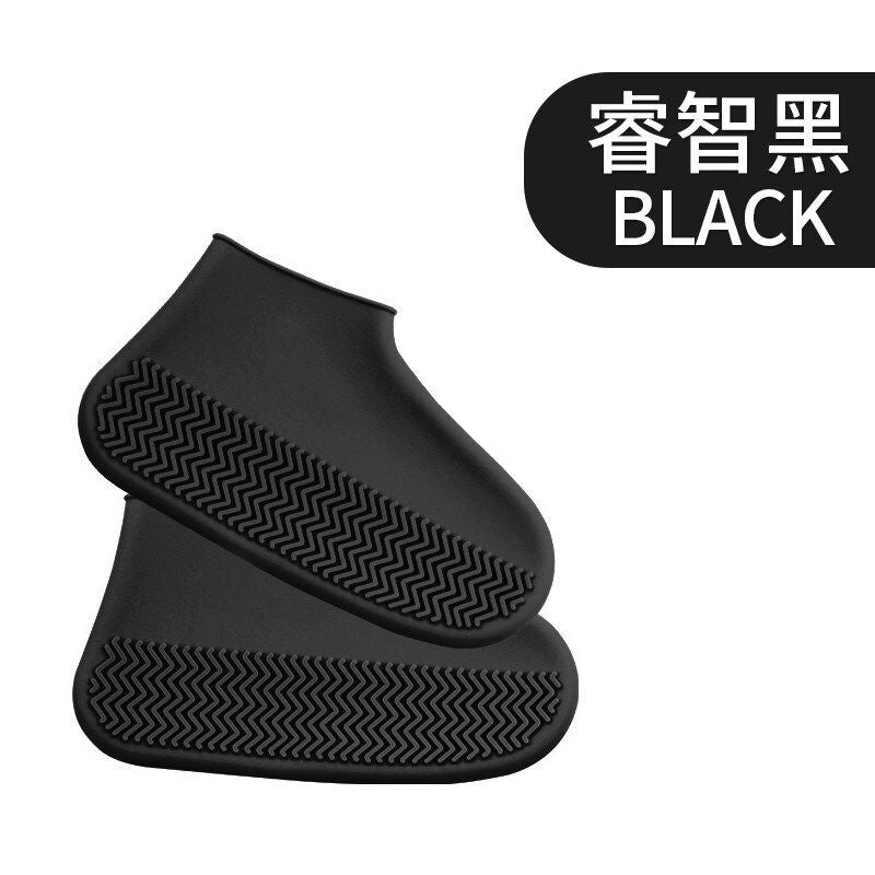 Reusable non slip, silicone outdoor shoe cover. waterproof. Great for cycling in rainy weather.