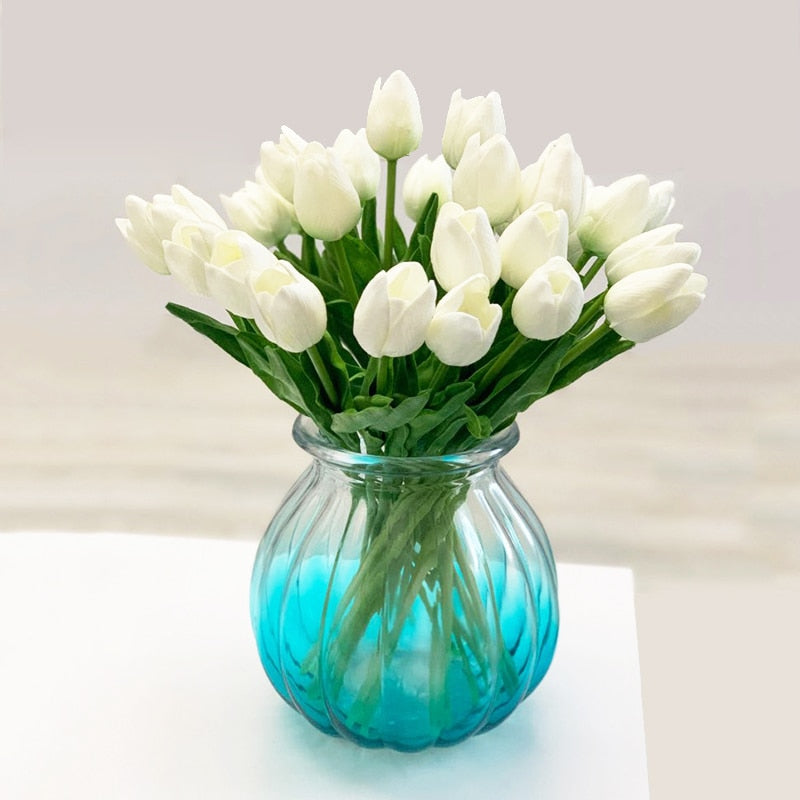 10/20pcs Artificial Tulips Bouquets For Home/Wedding Decoration.