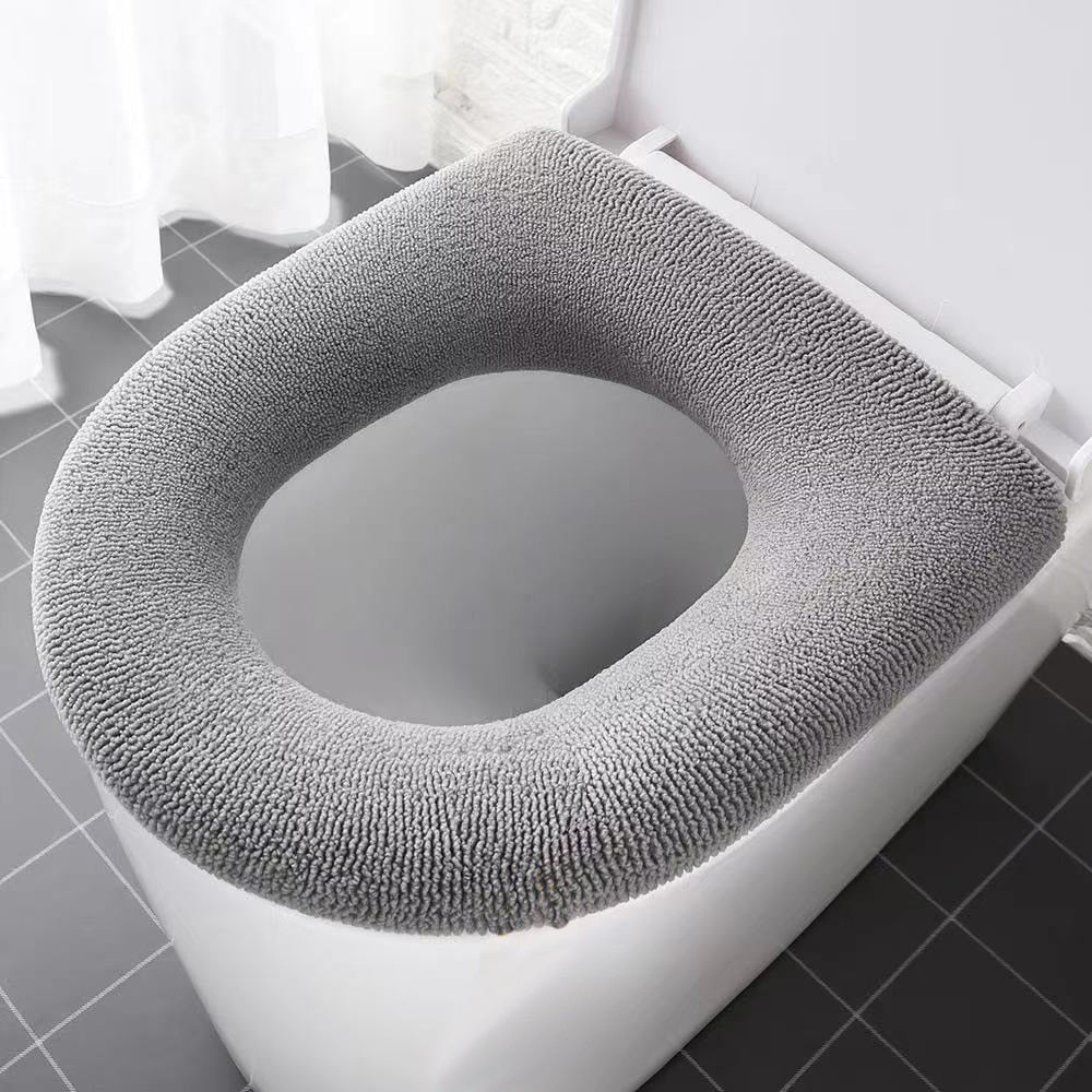 Universal Soft Warm Toilet Seat Cushion.  Easily removed and washable.