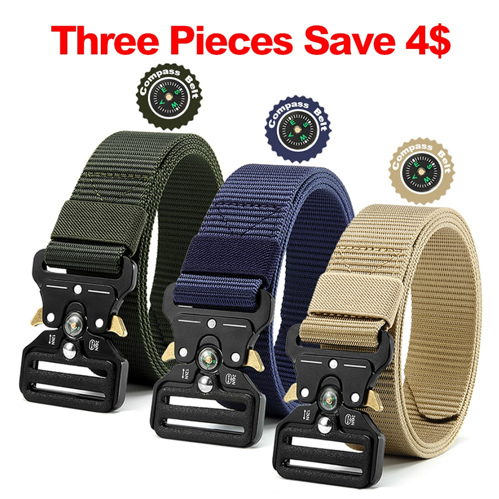 Multi Function Canvas Compass Tactical Belt.