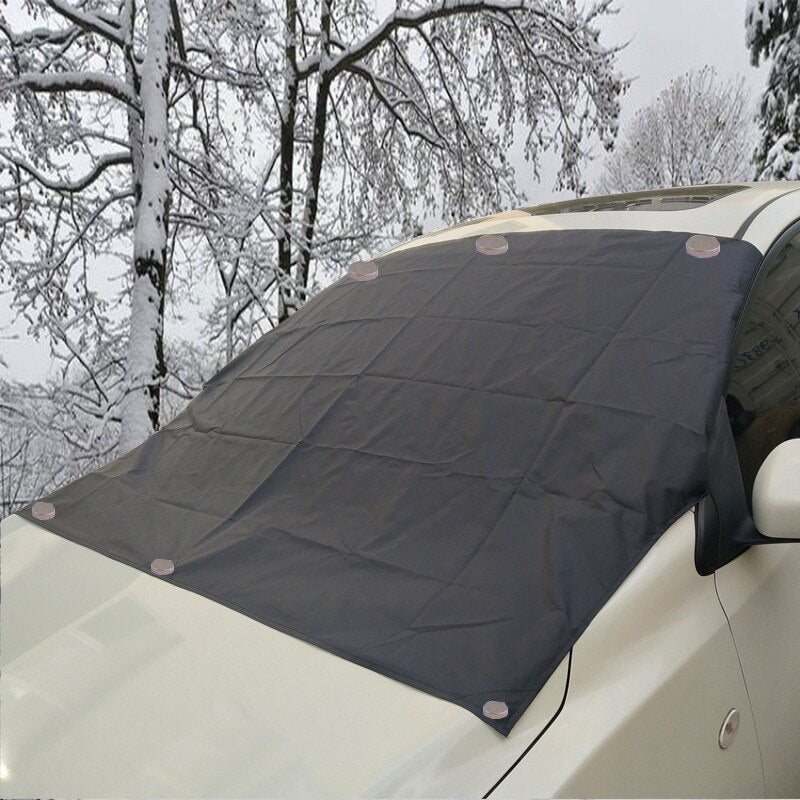 Silver Magnetic front windshield cover. Keeps snow/ice off of your windshield.