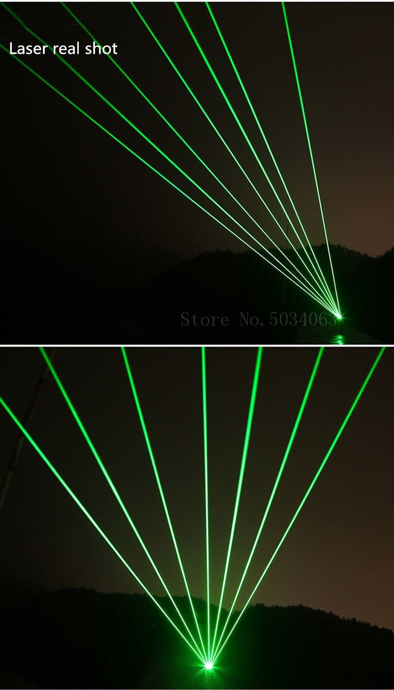 High Power Green laser pointer. Laser Pen 532nm 500 to 10000 meters. Range 009