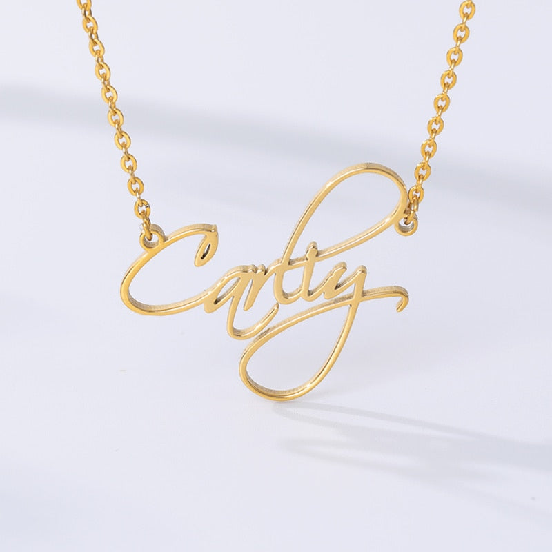 Vintage Custom stainless steel personalized necklace.