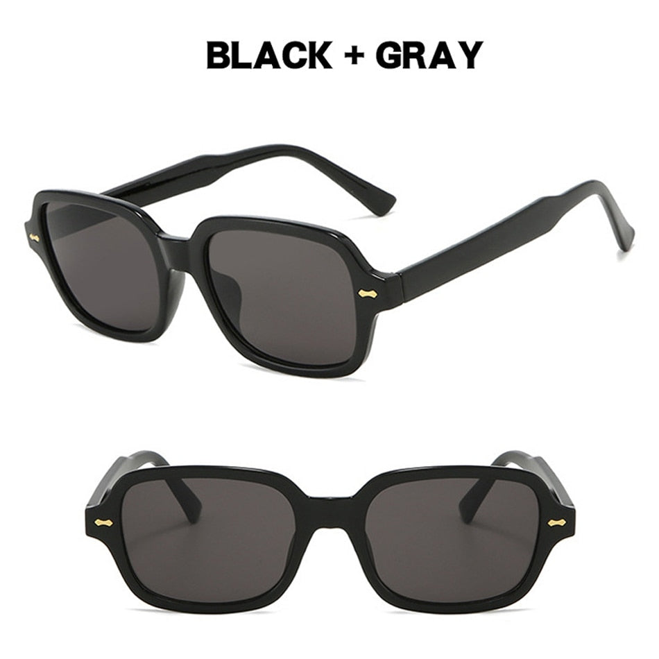 Zilead Vintage UV Protection, Clear Lens, Ultra-Light Square Frame Sunglasses.