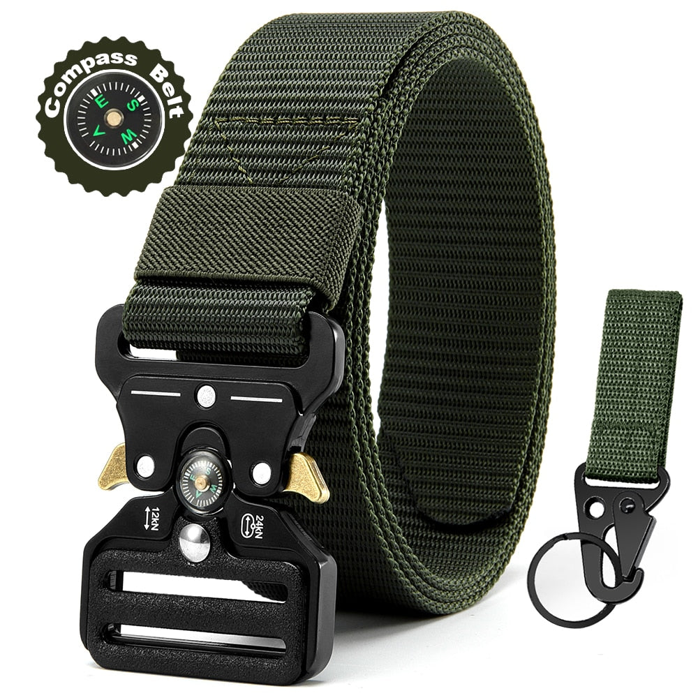Multi Function Canvas Compass Tactical Belt.