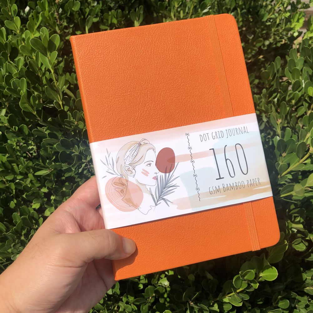 BUKE BULLET  Dotted Journal Notebook With Inner Pocket and Pages 1-160 For Drawing, Sketching.