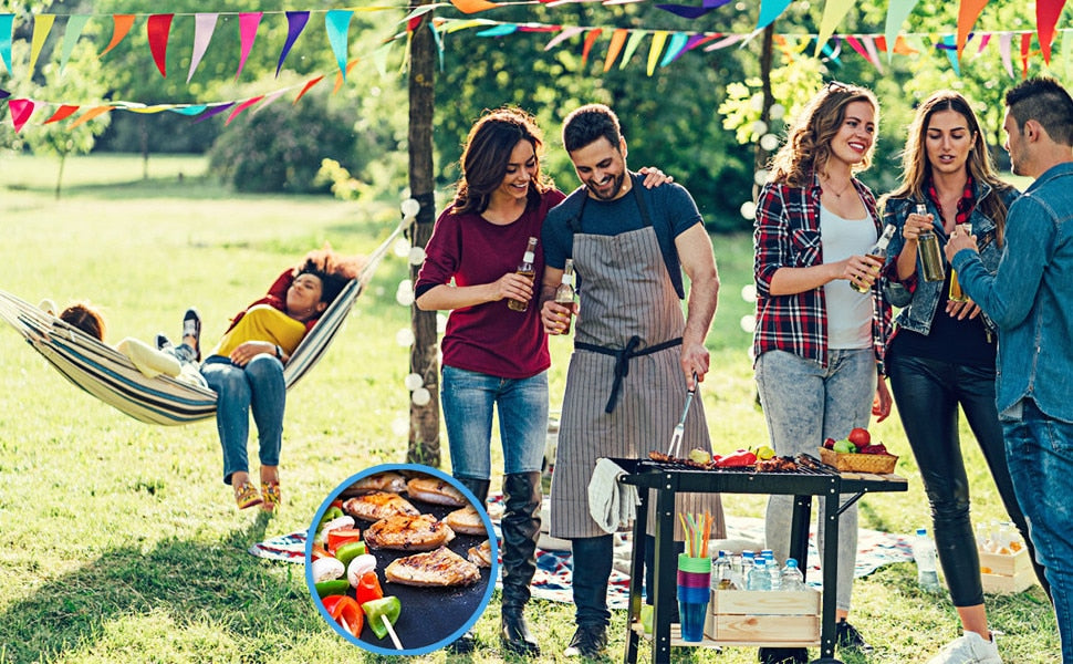 40 * 33cm BBQ Grill Mat For Outdoor Baking Non-stick Reusable Cooking Pad. 40 * 33cm
