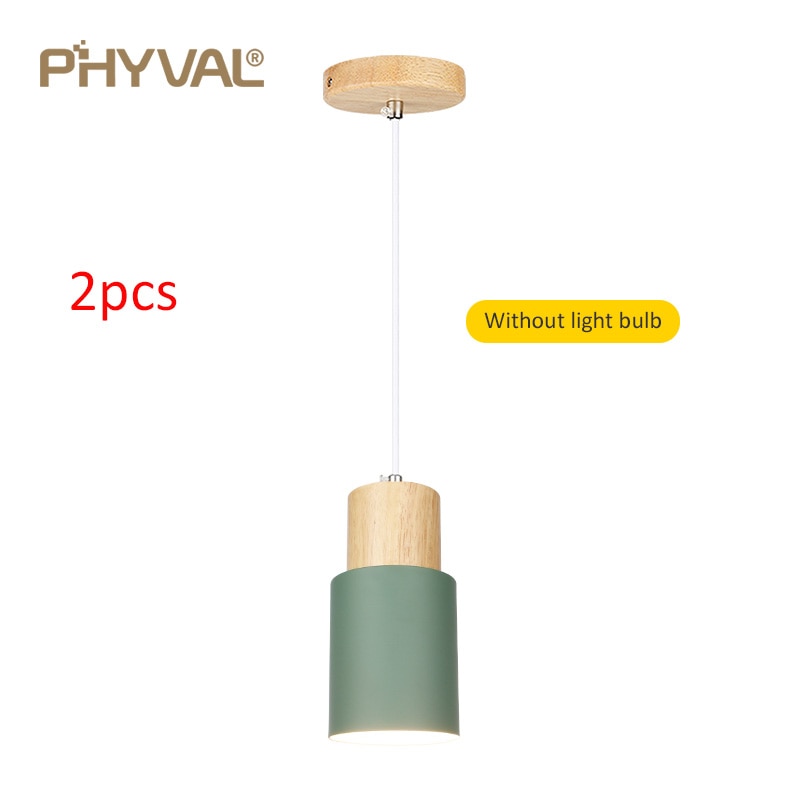 Nordic Wood Pendant Lights. E27 220V for Dinning Room, Kitchen or restaurant decoration.