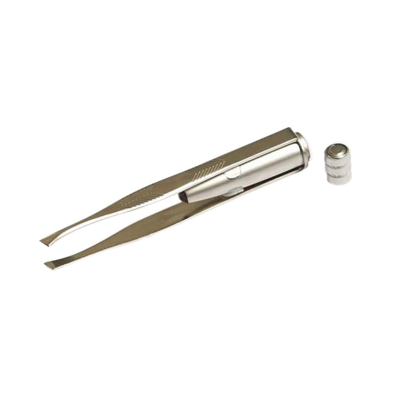 1pc Stainless Steel LED eyebrow tweezer.