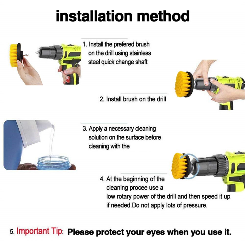 All Purpose Cleaning brush heads.  Cleans tile grout in your shower and floor. Drill not included only the heads