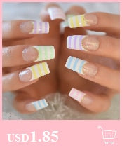 Acrylic Press On Nails. Various types such as French, Ombre, Nail Art, Glitter. Long or Short.