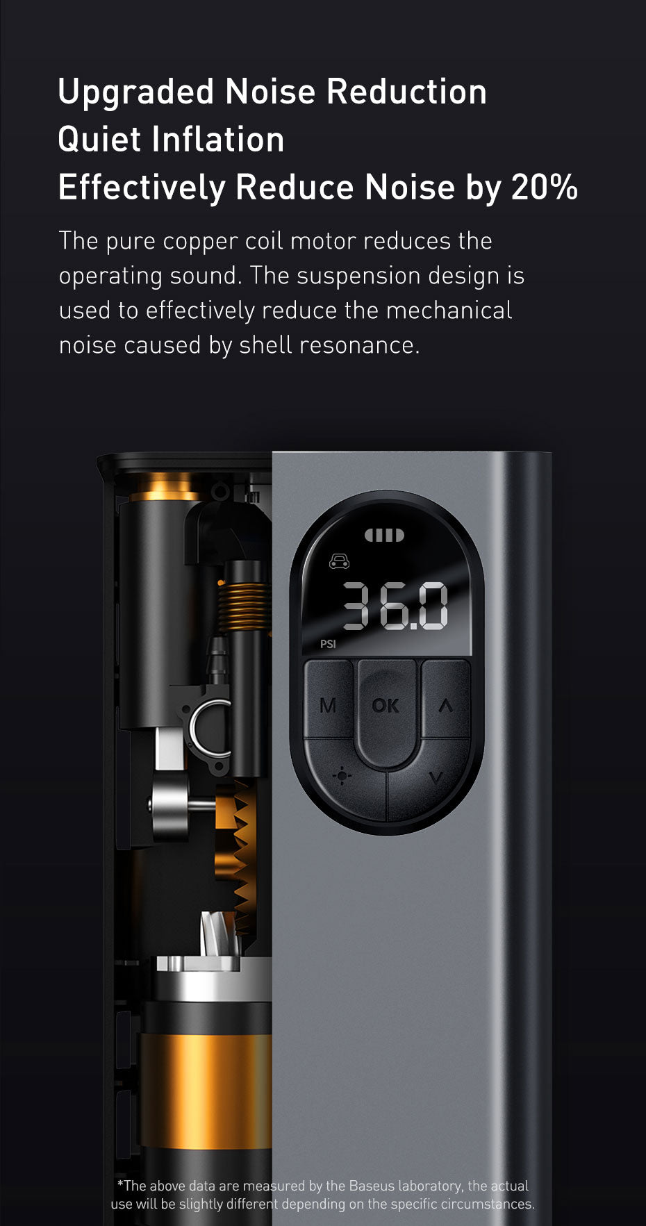 Baseus Wireless Electric Car Inflator Pump. Great for Bicycles Car and Motorcycles.