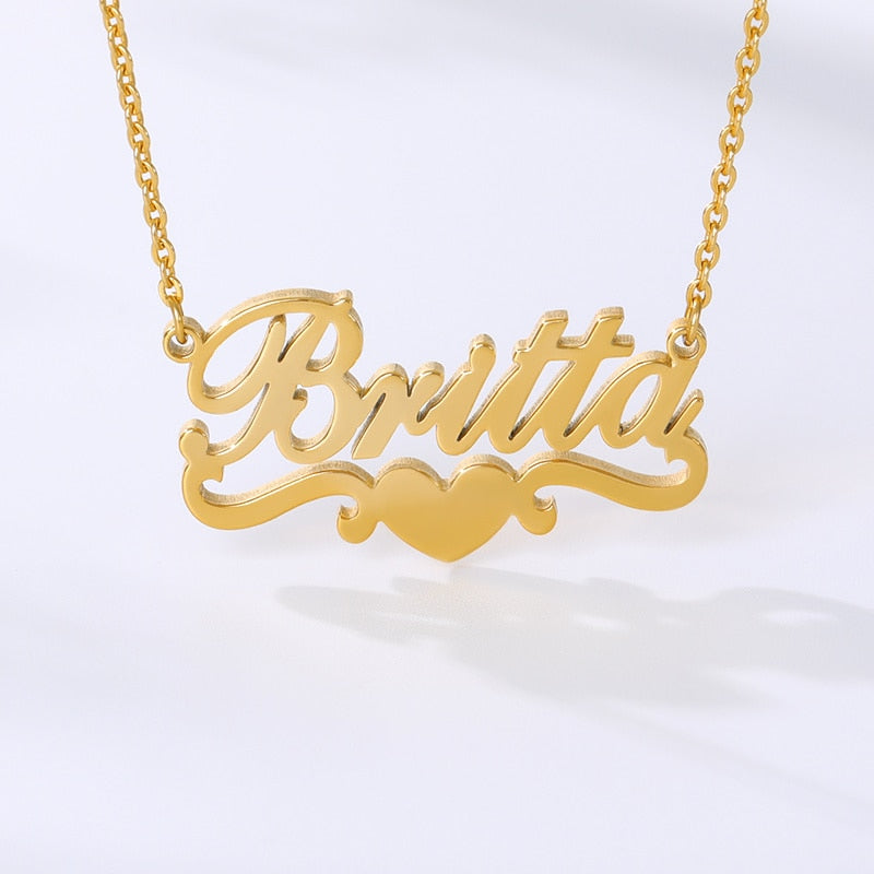 Vintage Custom stainless steel personalized necklace.