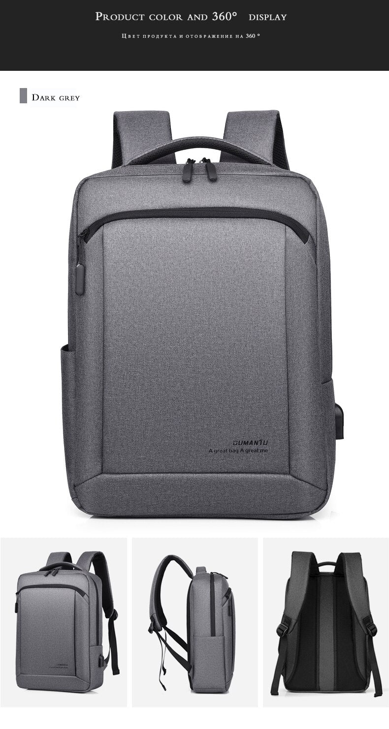 Unisex Oxford USB charging, anti theft laptop backpack. Can be used for school and travel.